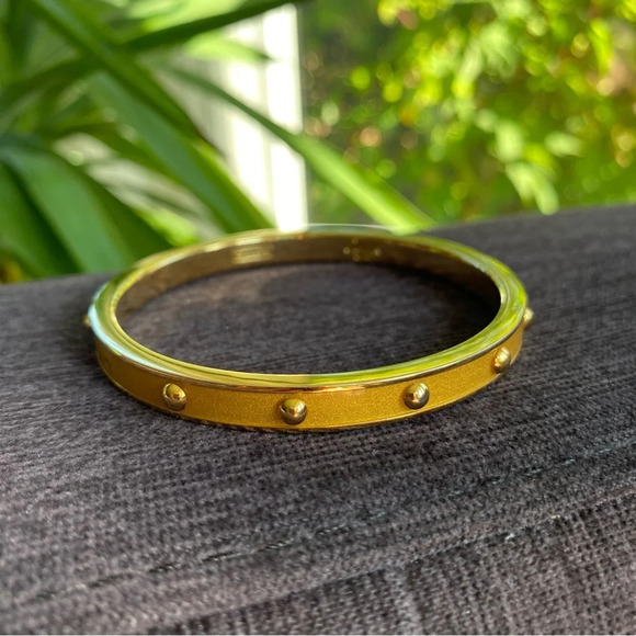 Coach 18K Gold Plated Studded Bangle Bracelet - Picture 6 of 12